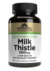 Windmill Milk Thistle 560 mg Tablets Liver Health Antioxidant Support 60 Count