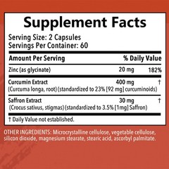 Pure Saffron Extract 30mg – Supports Cognitive health. 30/60/120 Capsule