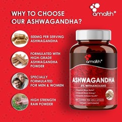 Ashwagandha Root Extract Powder Stress, Anxiety, Memory 500mg Capsule – 90 Pills