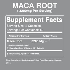 Maca 3200mg 240pcs – Testosterone Boost,Endurance Enhancement,High Efficiency