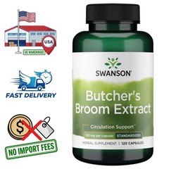 Butcher’s Broom Root Extract 150mg 10% Ruscogenin, 120 Capsules – 4 MONTH SUPPLY
