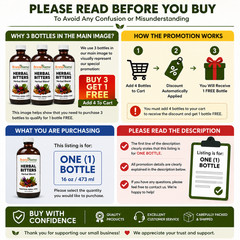 Natural Herbal Bitters Plant-Based Liquid Supplement Multiple Blends