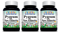Pygeum Bark Saw Palmetto Berry 3X200Caps Herbal Prostate Support Aid Phytosterol