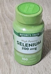 Nature’s Truth Vitamins High Potency Selenium Gluten Free Tablets 200 mcg 100 Ct