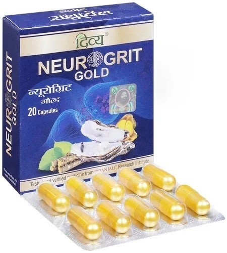 NEUROGRIT Gold Capsules (20 caps) Herbal Ayurvedic Mental Wellness A961