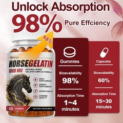 Horse Gelatin 1000MG Gummies – Hydrolyzed Gelatin Complex