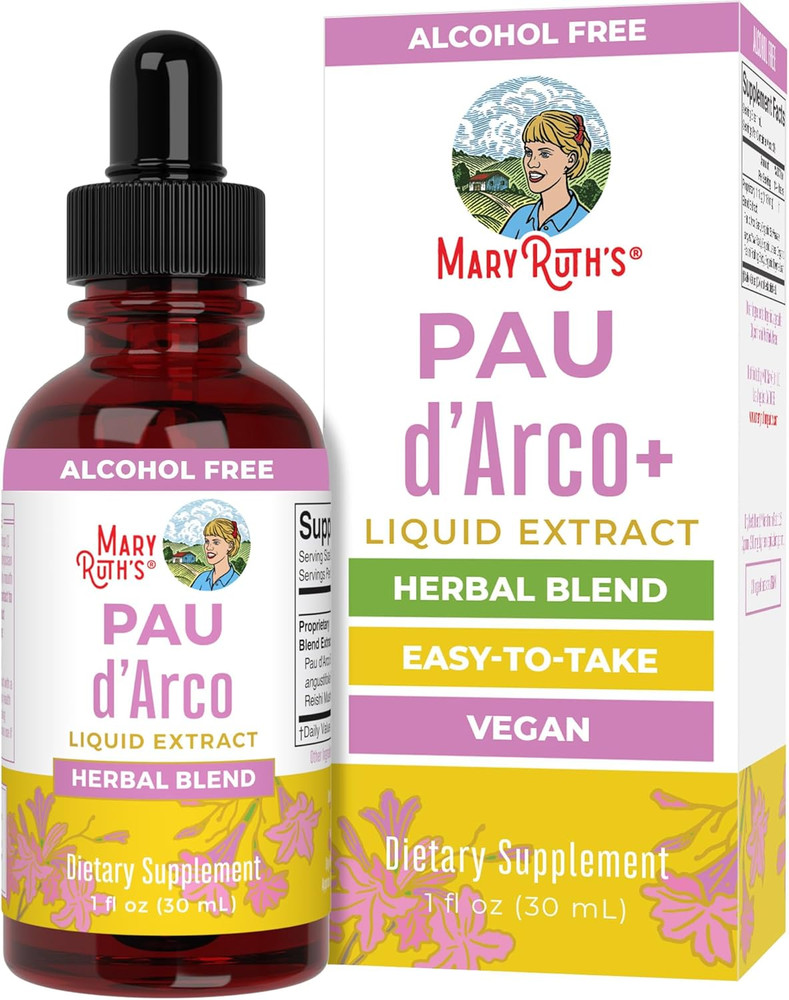 MARYRUTH’S Organics PAU D’Arco Herbal Blend | Reishi Mushroom | Echinacea Angust