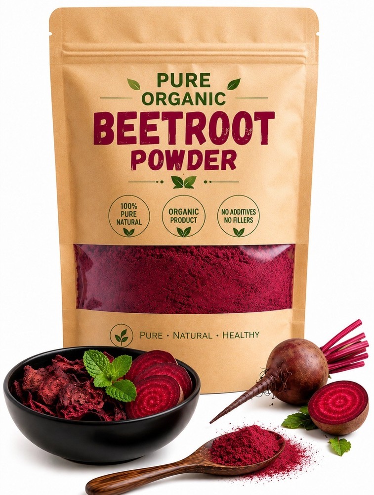 100% Pure Organic Beetroot Powder Natural Superfood Vegan Smooth & Pre-Workout