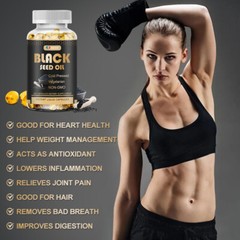 1000mg Black Seed Oil,Premium Cold Pressed,Non-GMO,Vegan,Premium Black Seed 120p