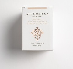 Premium Organic Moringa Leaf and Ginger Herbal Tea USDA Certified 28 Tea Bags