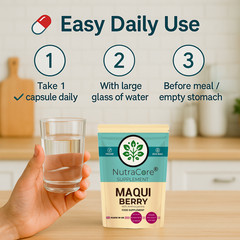 Maqui Berry Capsules 5500mg(40% Anthocyanins)-Gut &Eye Support-100%Vegan-90 Caps