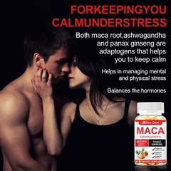 Maca Root Capsules 10000mg, Peruvian Maca Extract for Men & Women 60Capsules