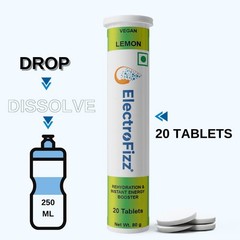 ElectroFizz Rehydration Instant Energy Booster Lemon Flavour 20 Tablet Each