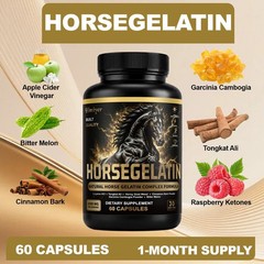 Horse Gelatin 1000MG Capsule – Hydrolyzed Gelatin Complex