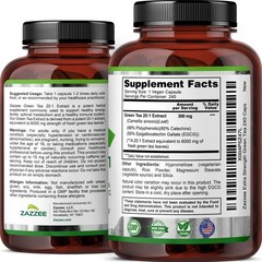 240 Count Green Tea Extract – 50% EGCG, 98% Polyphenols, 8 Supply