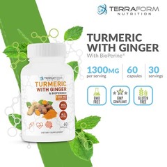 Turmeric Curcumin with Ginger & BioPerine — Extra Strength Anti-Inflammatory