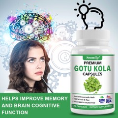 Gotu Kola Capsules 1300 Mg Brain Health Extra Strength Improve Memory Focus