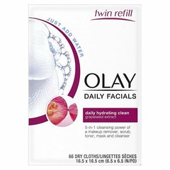 Olay Daily Facials, Daily Hydrating clean 5-in-1 Makeup Cleansing, 66 Cloths