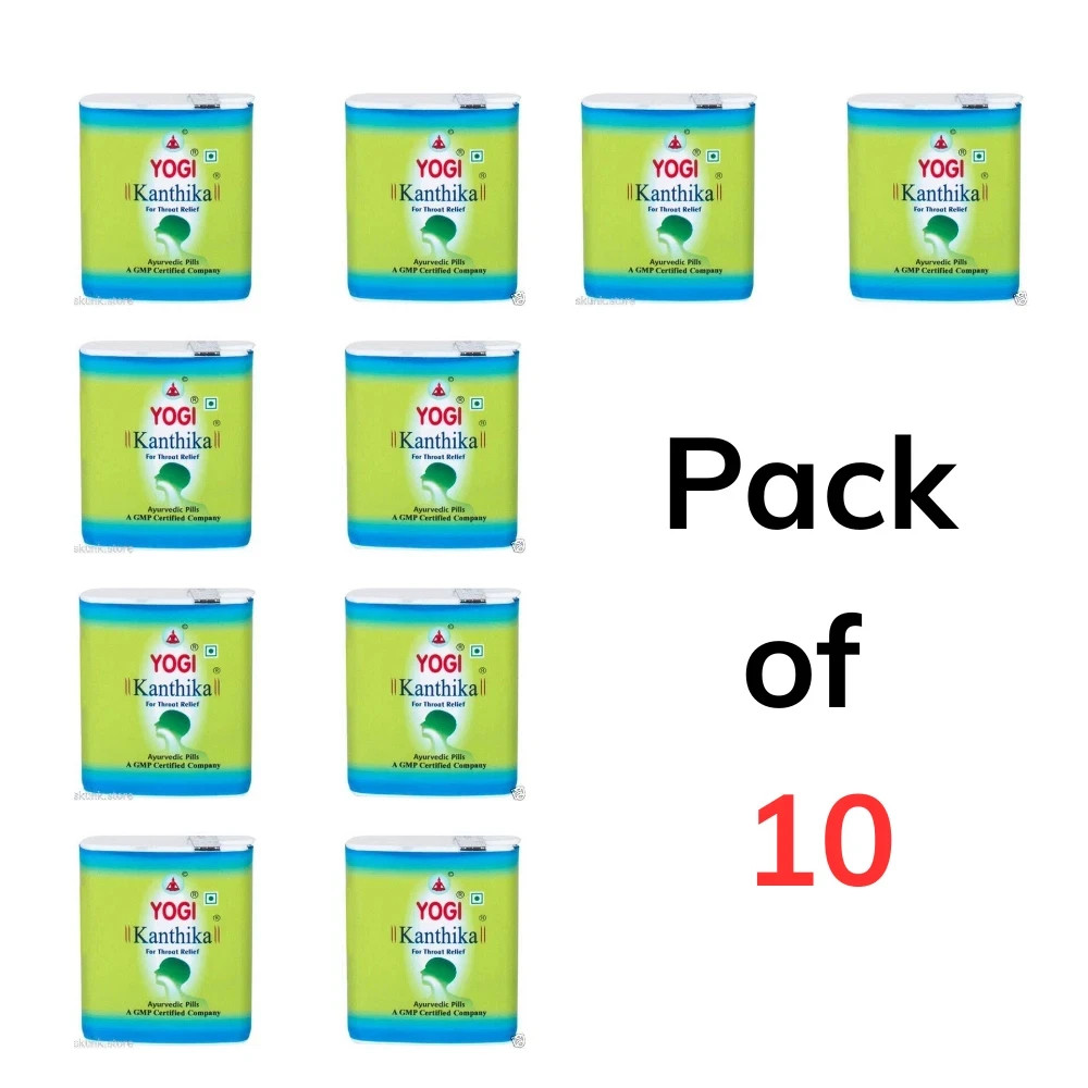 10 x Yogi Kanthika 140 Pills | Ayurvedic Throat Relief |Herbal Remedies & Resins