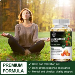 Ashwagandha Capsules – Stress Relief & Cortisol Balance with Alternative 1200mg