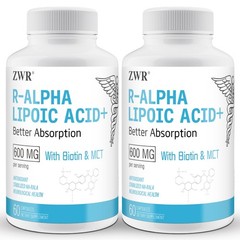 R-Type Alpha Lipoic Acid Capsules – 600 mg with Biotin; Supports Cellular Health
