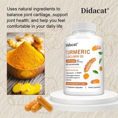 Turmeric Curcumin Supplement 1000mg 95% Curcuminoids 30/60/120 Veggie Caps