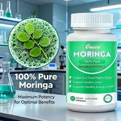 60 ct 800mg Capsules MORINGA for Immune Support & Gut Health 100% Pure exp 12/26