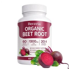 Beravia pure Beet Root Capsules, Purely Natural, Non-GMO 60-Counts