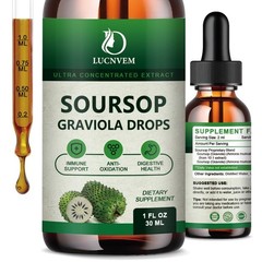 (2 Pack) Organic Soursop Graviola Liquid Drops, 1 Fl Oz (Pack of 2)