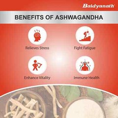 Baidyanath Ashwagandha-General Wellness Tablets (60 Tab) Rejuvenates Mind & Body