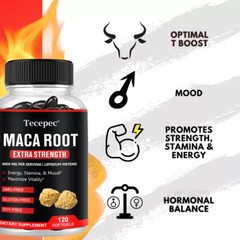 Maca Root Extra Strength 4000mg Per Serving (Lepidium Meyenii), Energy, Stamina