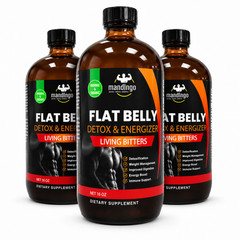 Flat Belly Living Bitters 16 oz Herbal Botanical Blend Liquid – 1 BOTTLE
