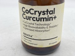 BIGVITA CoCrystal Curcumin+ | 6.3X Absorption with Curcumin & L-Carnitine, 60ct.
