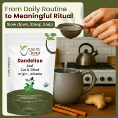 Organic Way Dandelion Leaf (Taraxacum Officinale) Cut & Sifted – Herbal Tea | Eu