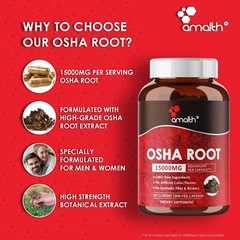 AMALTH Osha Root 15:1 Extract Powder 120 Veg Capsule