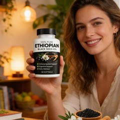 60 Pcs 100% Pure Ethiopian Black Seed Oil Softgels Immune Digestive Support