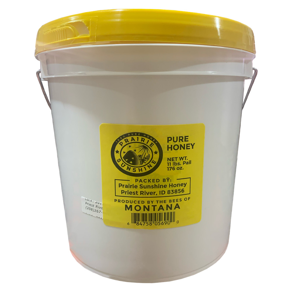 Prairie Sunshine 100% Natural Honey (11 lb) Minimal processing preserves enzymes