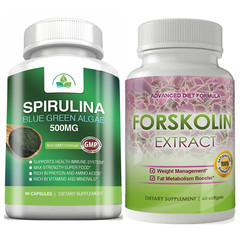 Spirulina Blue Green Algae Immune Support & Forskolin Extract Weight Management