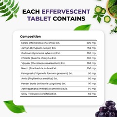 Muditam Ayurved Jamun Fizz | 120 Effervescent Tablet | 3 Month Pck Balance Sugar