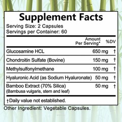 Glucosamine Chondroitin Msm Hyaluronic Acid Joint Health Support 30-120 Capsules