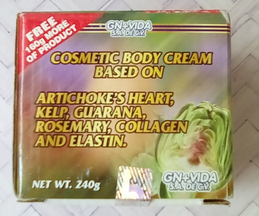 Crema Reductora con Alcachofas algas kelp ,guarana, Romero,colágeno y elastina