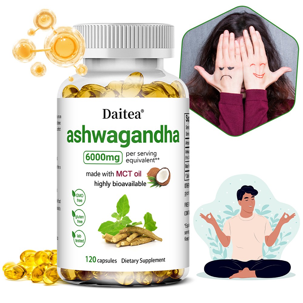 Ashwagandha Capsules 6000mg – Supports energy and mood, boosts immunity