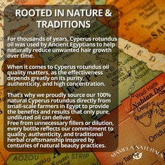 Cyperus Rotundus Oil for Hair Removal- Undiluted, Pure & Natural – 2oz