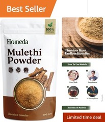Organic Licorice Root Powder 3.5 oz – 100g, Mulethi Powder Organic for Face, …