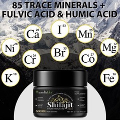 6Pack 100% Himalayan Shilajit, Soft Resin,Organic,Extremely Potent,Fulvic Acid