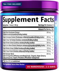 Mushroom Powder Supplement – 11-in-1 Blend – Organic Lions Mane, Reishi, Cordyce