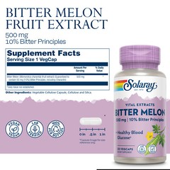 Solaray Bitter Melon Fruit Extract 500mg 10% Bitter Principles | 30 VegCaps