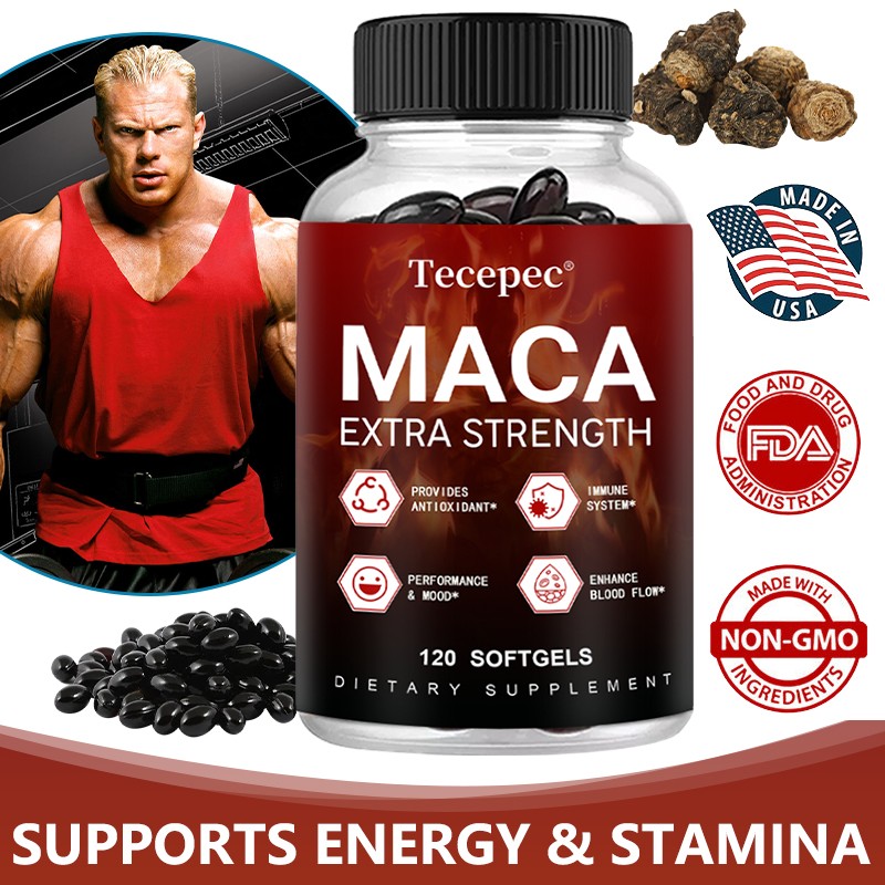 MACA extract – 120 Capsules – Extra Strong with 6000mg – Vegan & High Dosage