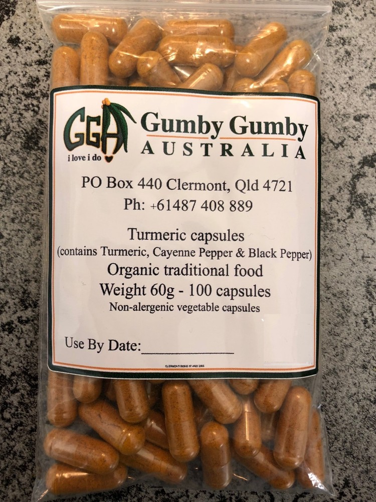 Turmeric – 100 quality capsules – non-allergenic Vege caps
