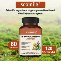 Ashwagandha For Stress Calming Vegan Caps Helps Maintain Healthy Nervous System